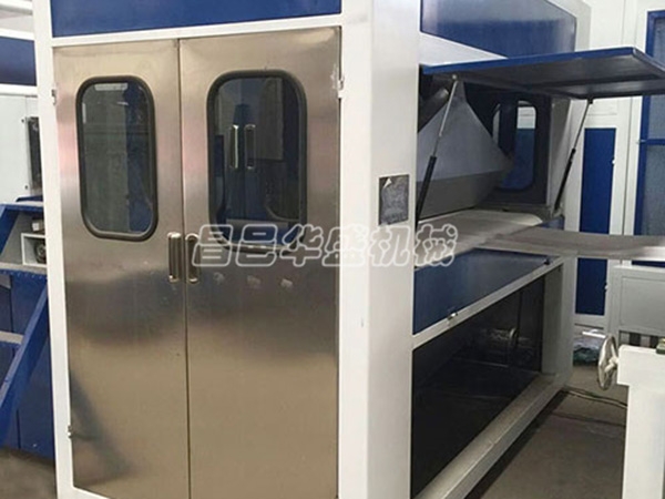 Double point lining fabric coating powder absorption system